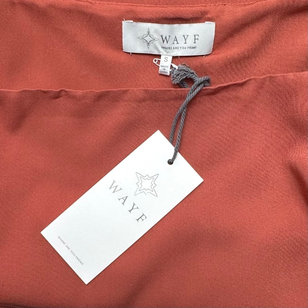NWT Wayf Women's Terracotta Tank Top Tunic with Adjustable Straps Size S - Picture 6 of 8